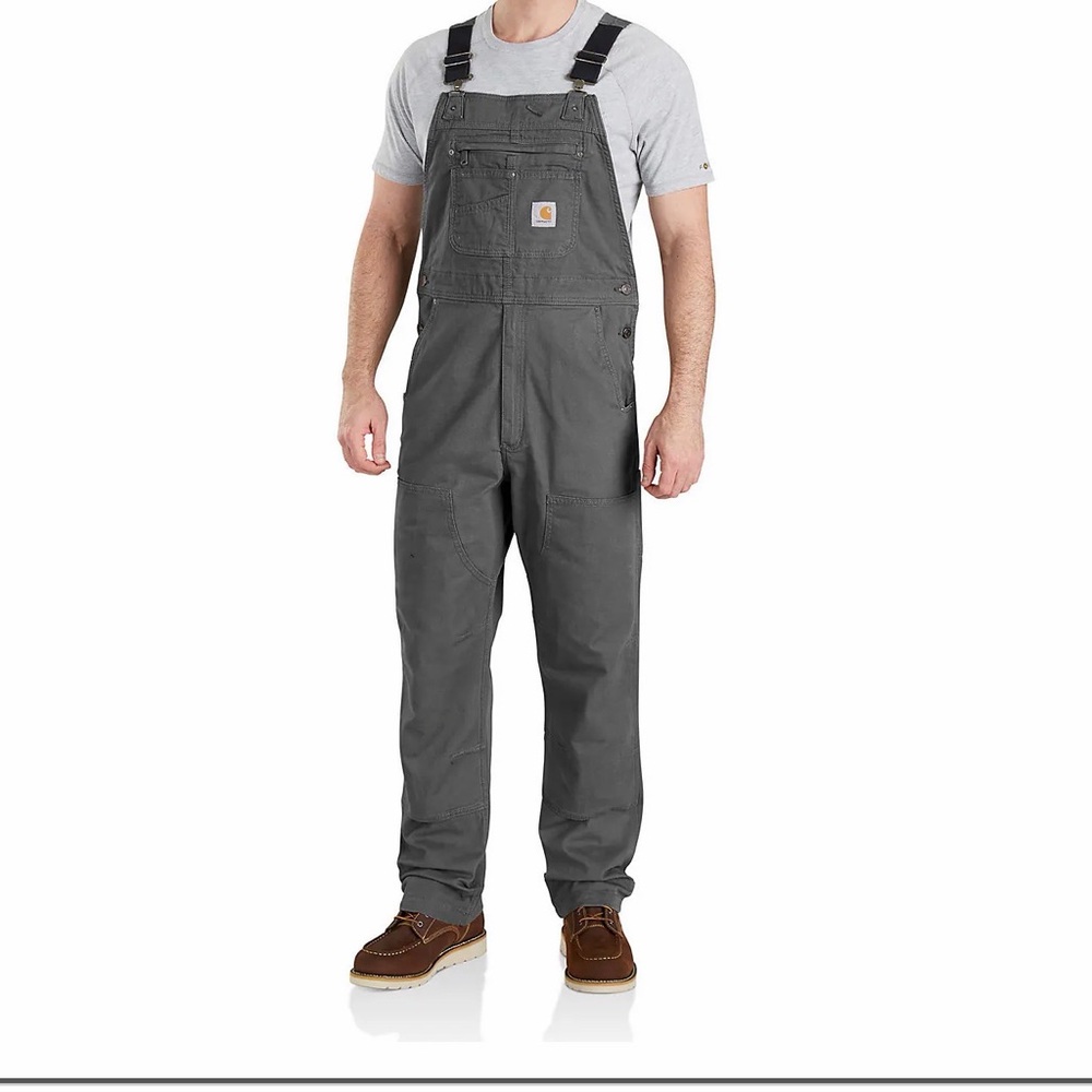 Carhartt Dark Gray Men's Canvas Bib Overalls